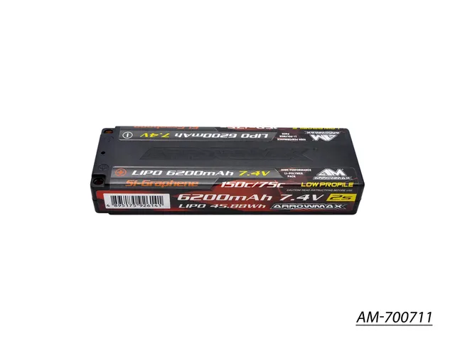 Arrowmax 2S LiPo batterie 6200mAh AM-700711 7.4V 75C