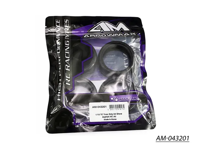 Arrowmax Touring Pneus 1/10 TC 24 Shore AM-043201 x4
