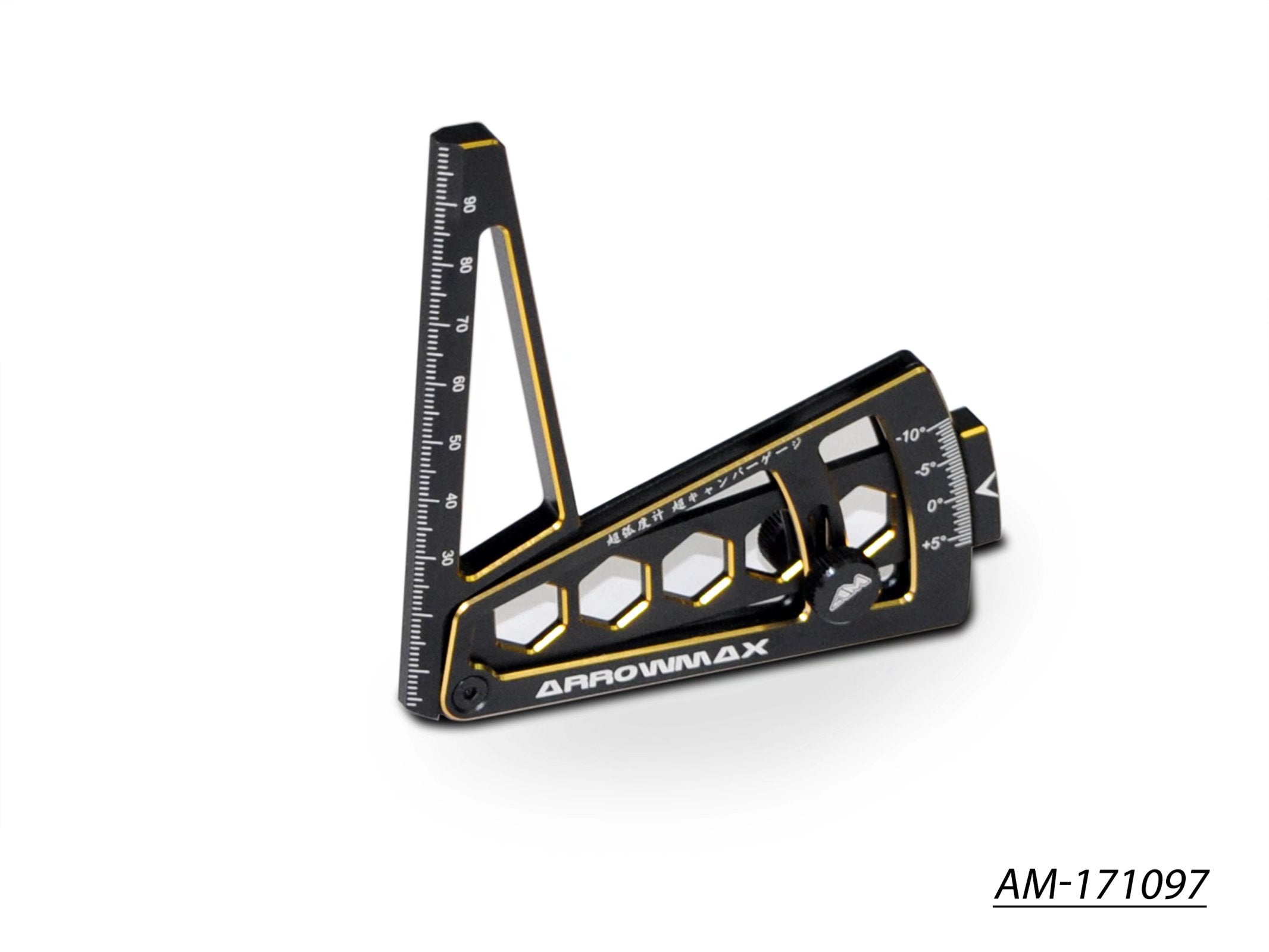 Arrowmax Setup Gauge AM-171097 jauge carrossage 1/10 noir doré
