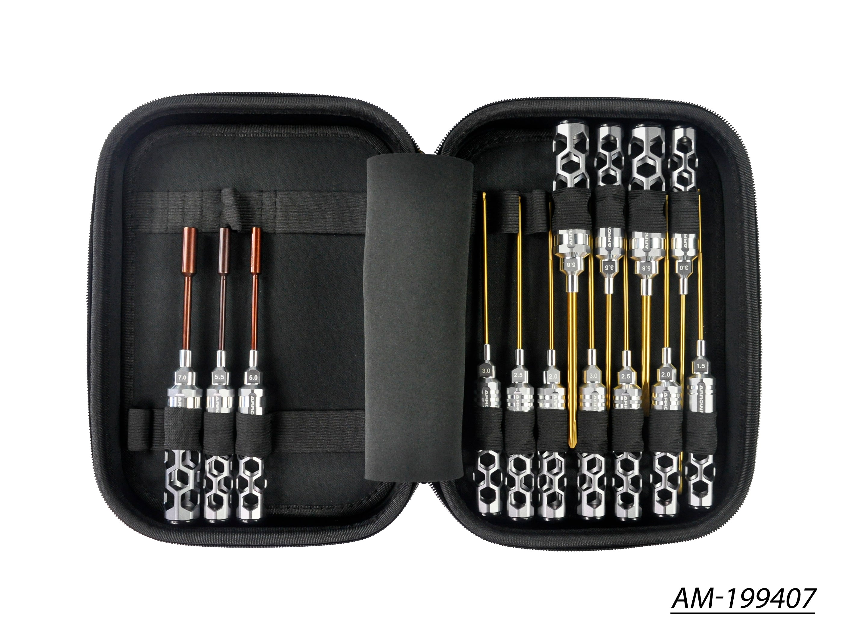 Arrowmax Honeycomb Toolset 14 pcs avec Trousse AM-199407