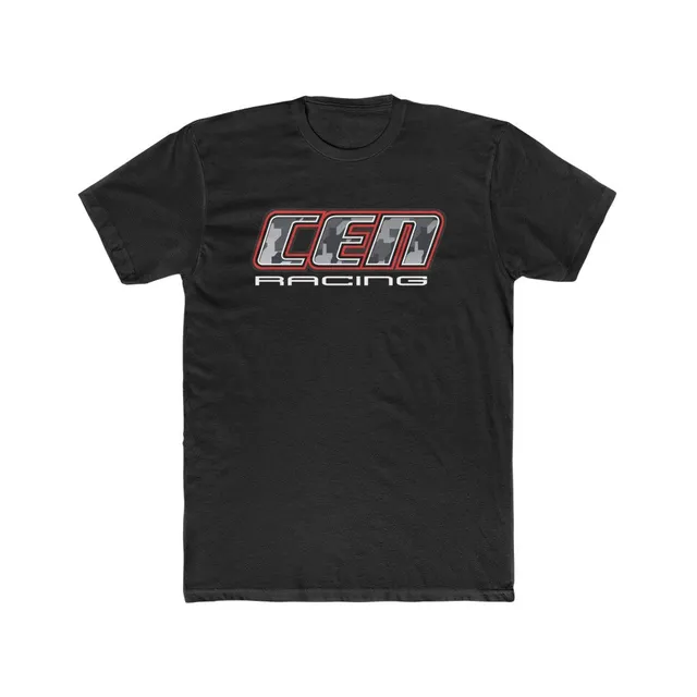 CEN Racing T-Shirt Digital Camo Logo Red Coton Noir L