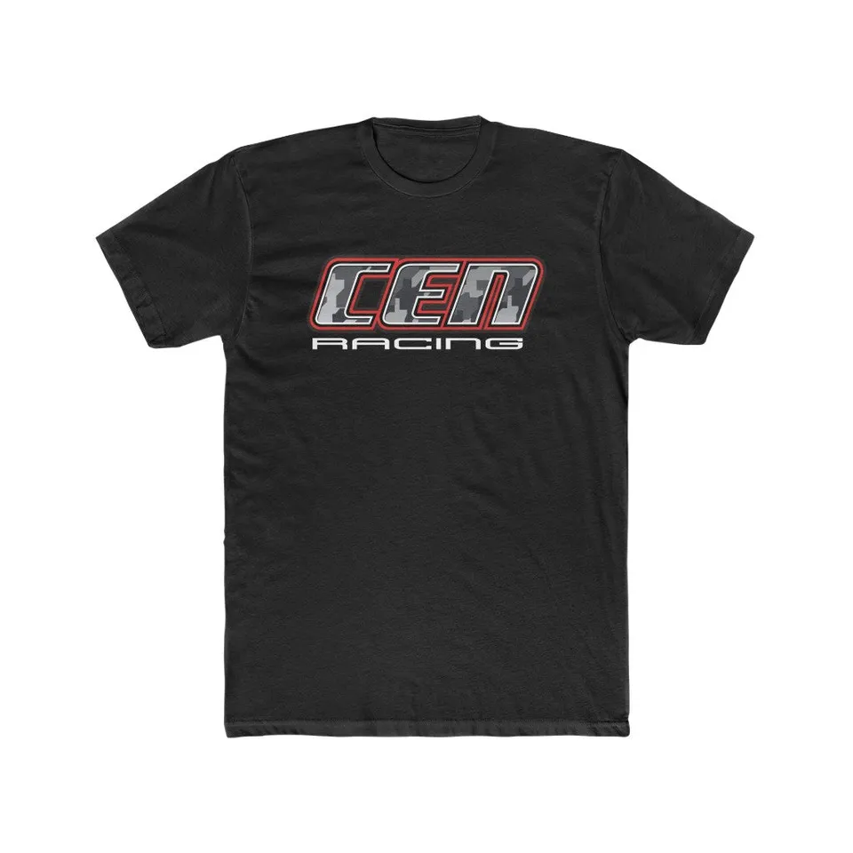 CEN Racing T-Shirt Digital Camo Logo Red Coton Noir L