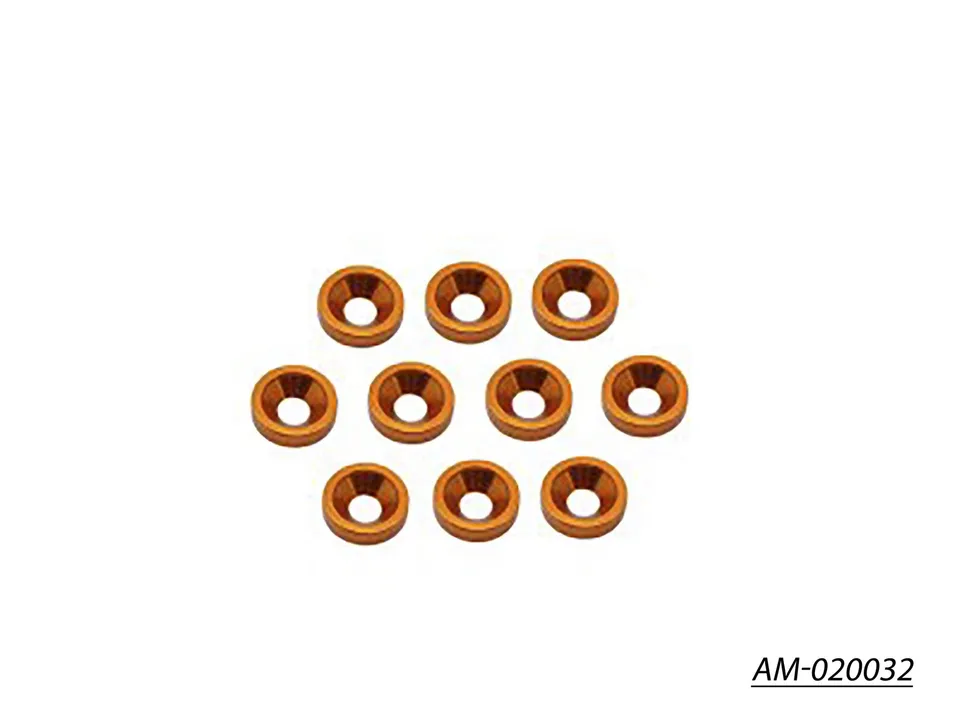 Arrowmax Accessories Rondelle alu M3 fraisée orange x10 AM-020032